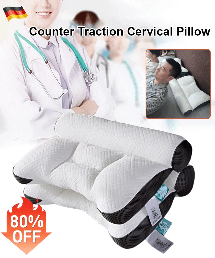 3D Neck Pillow Orthopedic To Help Sleep And Protect The Neck High Elastic Soft Porosity Washable Pillows Bedding For Hotel Home