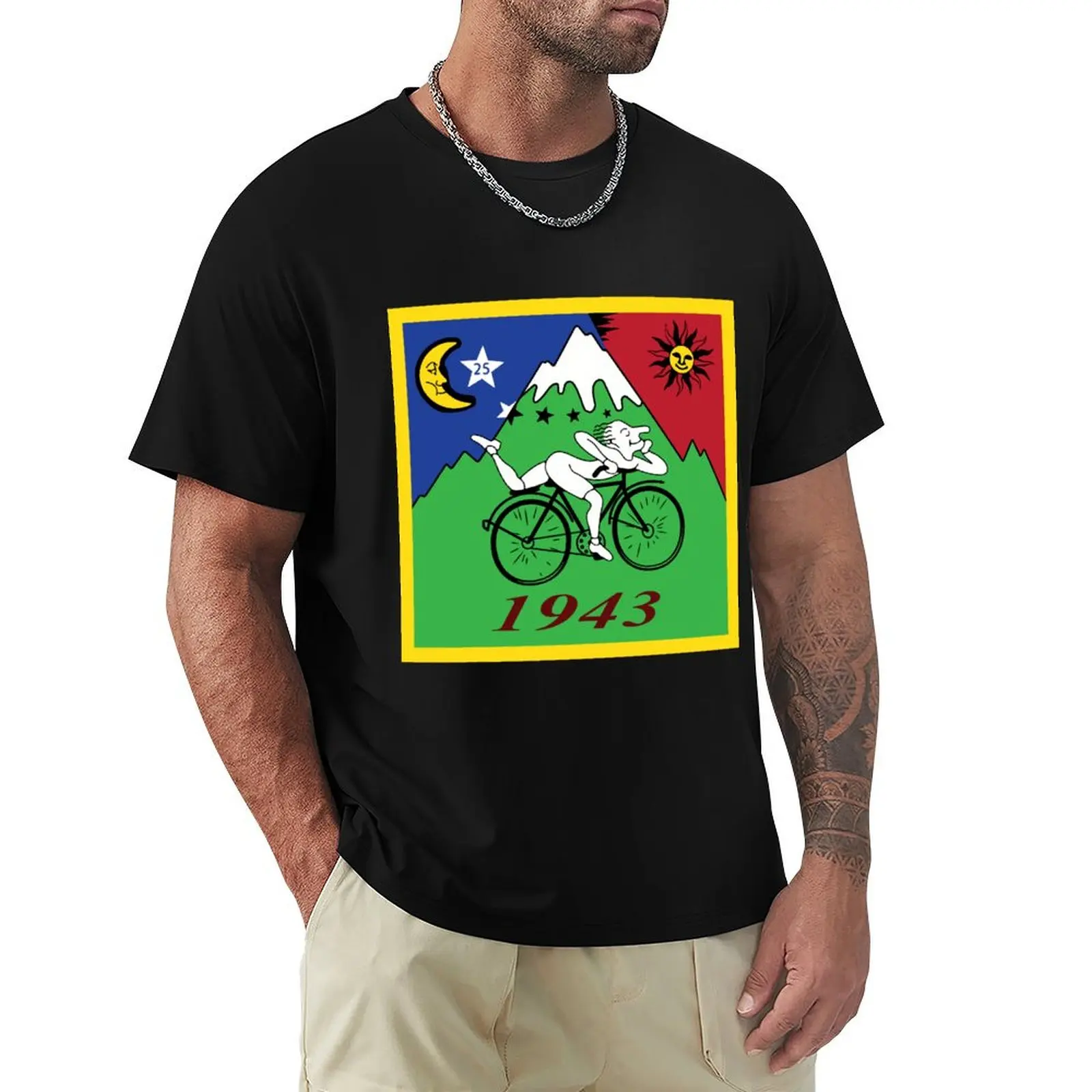 

Bicycle Day Albert Hoffman 4k Redesign Highest Quality Version LSD T-Shirt summer top tees outfits for men