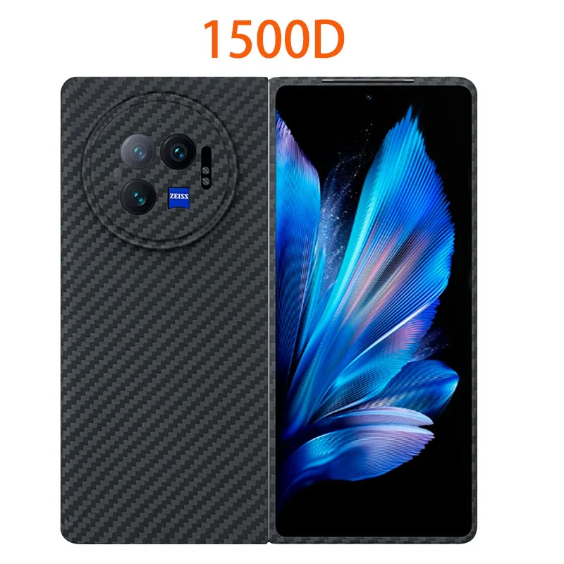 Case for VIVO X Fold 3 Pro & Fold3 Real Carbon Fiber Aramid Anti-explosion Mobile Phone Protective Cover Protection Shell