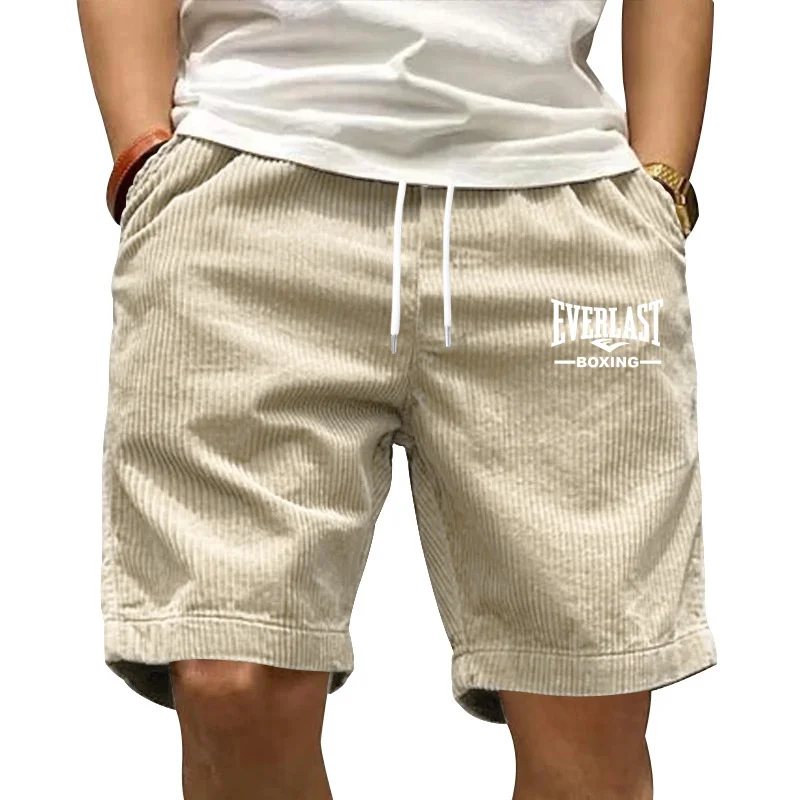 EVERLAST-pantalones cortos deportivos para hombre, ropa deportiva de verano, pantalones cortos de pana para correr en la playa, ropa de baloncesto y