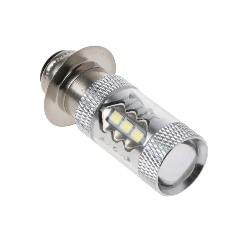 Bike Motorcycle Headlight Lamp Fog Lights Bulb PX15D H6 80W 6500K 16 LED Daytime Running Light