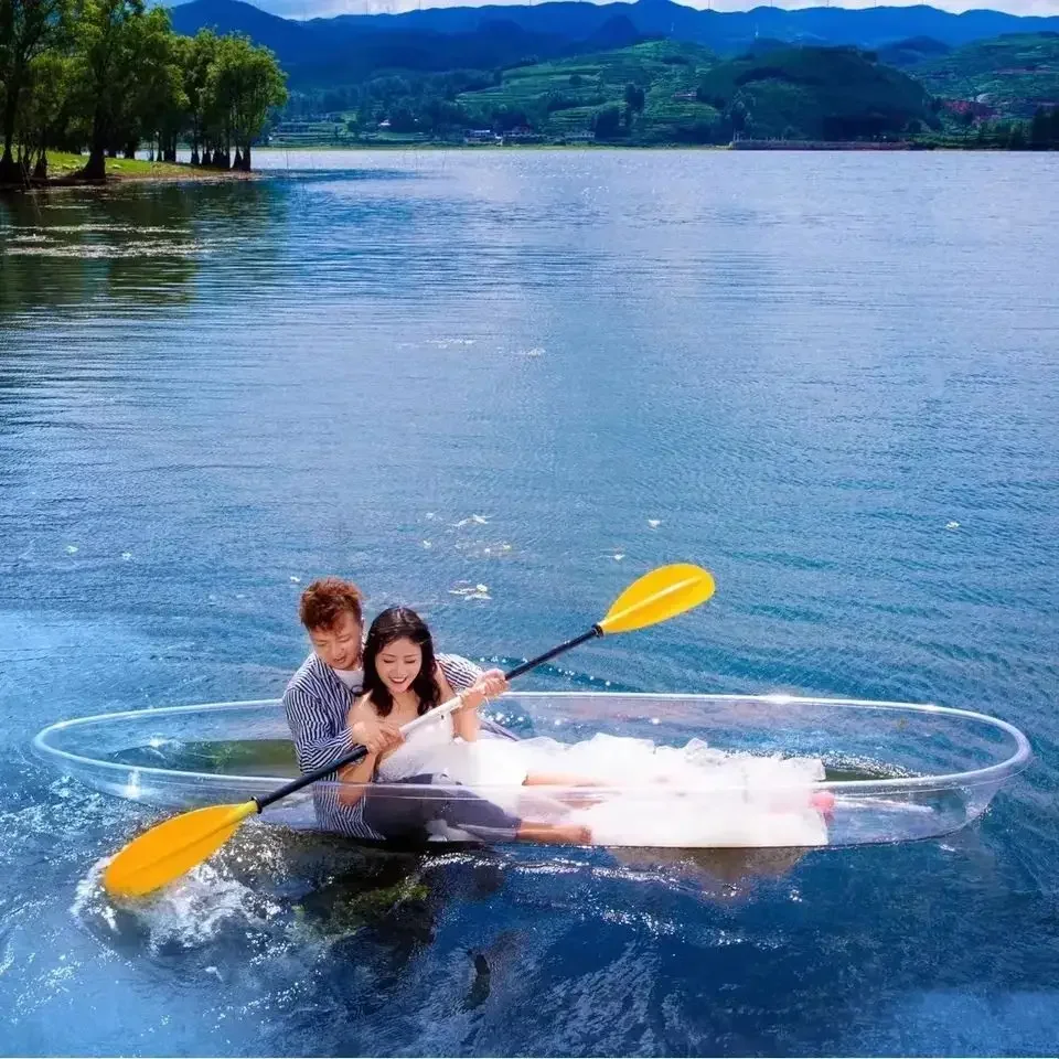 High Quality Transparent kayak Kayak completely Clear two-person canoe Transparent Boat