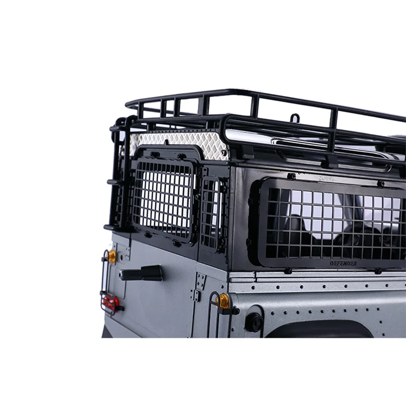 Rede protetora de malha de janela estereoscópica de metal traseira e lateral de aço para mn d90 mn98 mn99s 1/12 rc peças de atualização de carro