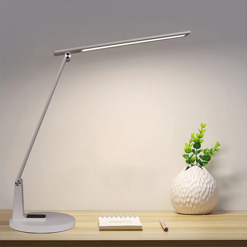 

Modern LED Desk Lamp with Night Light Wireless Charger Touch Dimming for Home Office Decoration Eye Care for Reading Room