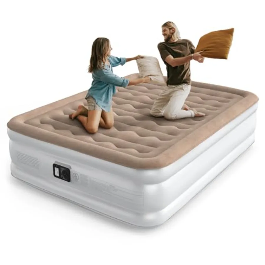 

Air Mattress with Built in Pump Inflatable Mattress Upgraded Blow up Mattress Size for Home Guest Camping Fast Inflation Comfor