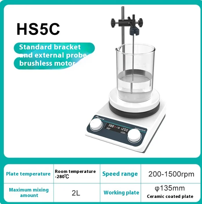 HS6, HS5C 2L HS8, 5L Labor-Magnetrührer mit Digitalanzeige und Temperaturregelung