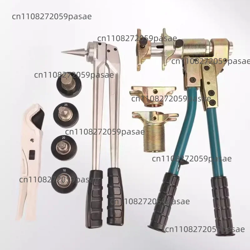 Small manual sliding clamp portable pipe expander PEX-1632 handheld hydraulic plumbing pipe pressing tool set