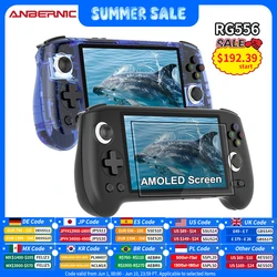 Anbernic RG556 Handheld Game Console Unisoc T820 Android 13 5.48 inch AMOLED Screen 5500mAh WIFI Bluetooth Retro Video Players