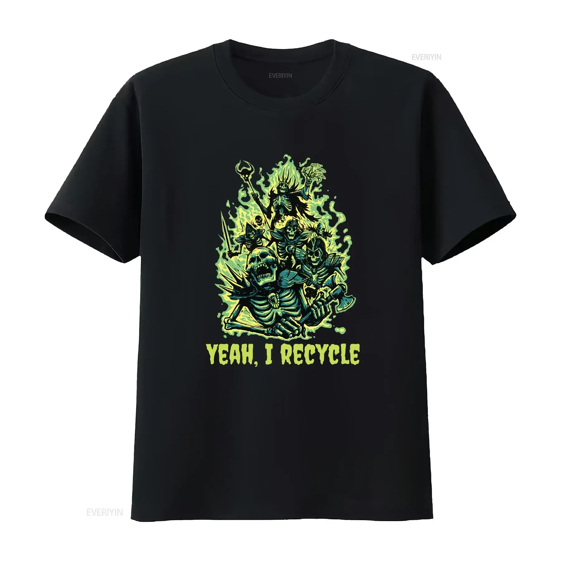 Necromancer Yeah I Recycle classic tee Gaming Necromancy T Shirt Gamer Boardgamer Funny Tabletop s vintage Washed Versatile