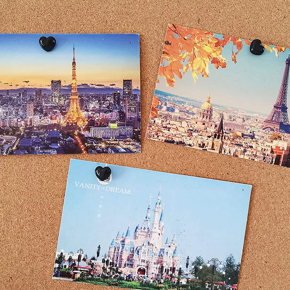 

Heart Shaped Pushpins 100pcs Map Tacks Wear Resistant Office Supplies for Cork Board Bulletin Wall Art Crafts Cubicle