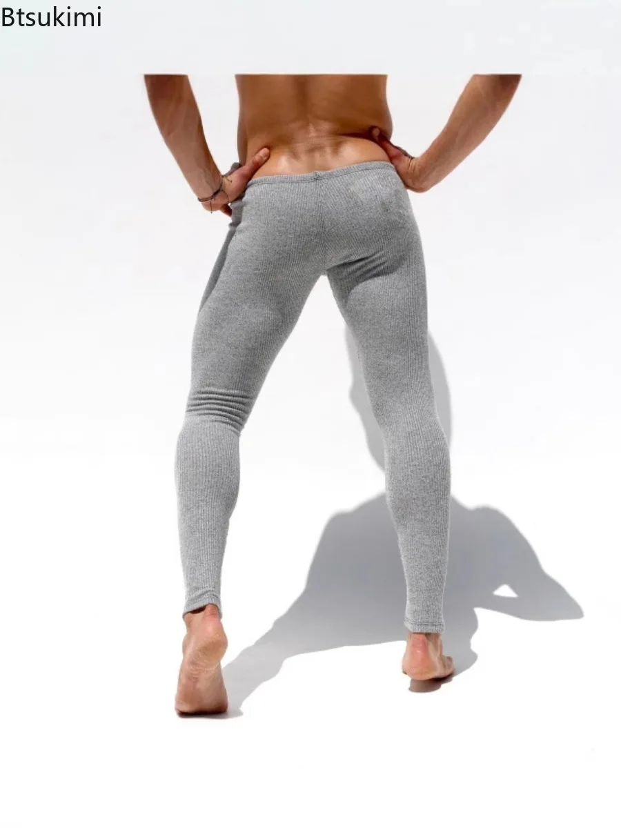 Männer Herbst Winter Casual Elastische Gestrickte Hosen Weiche Warme Hosen für Nachtwäsche Männer Slim-fit Elastische Fitness Hosen Schlaf böden