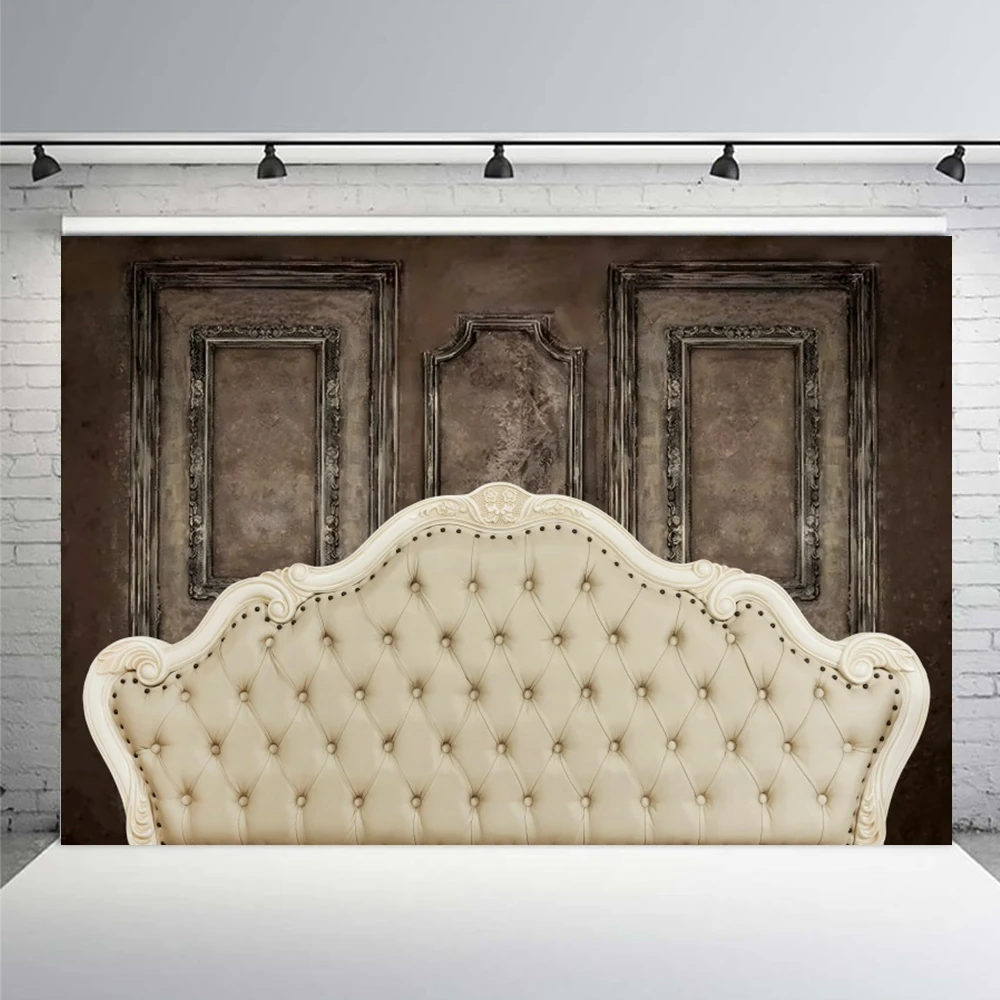 Vintage Boudoir Headboard Backdrop Indoor Retro Modern Bride Shower Wedding Baby Birthday Party Decor Background Studio Props