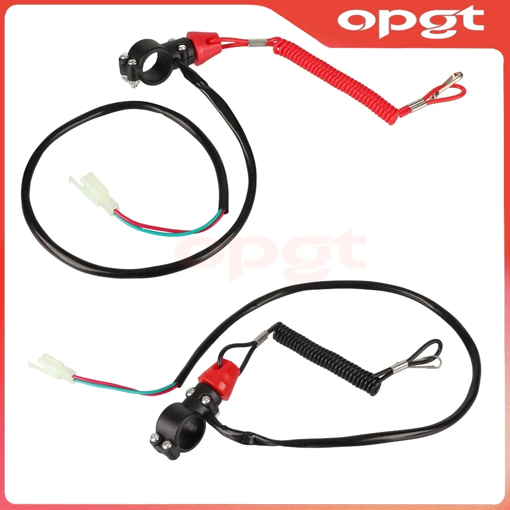 

OPGT Мотоцикл Kill Stop Switch и страховочный шнур для 22 мм руля скутера Honda Yamaha Suzuki Mini Dirt Bike ATV Quad Mot