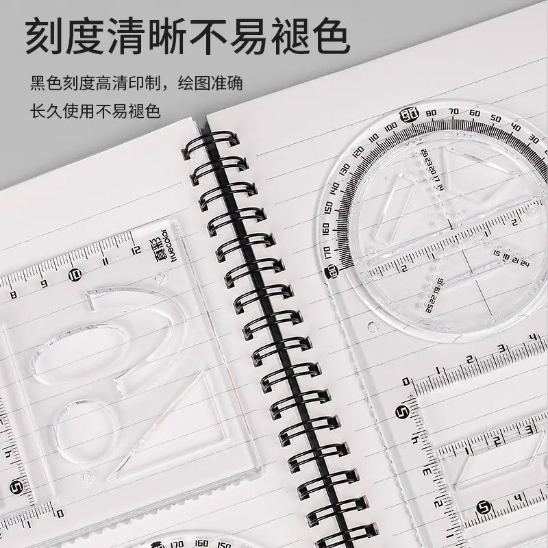 szablony do rysowania matematyka wielofunkcyjna figura geometryczna linijka trygonometryczna/protractor/ linijka obrotowa