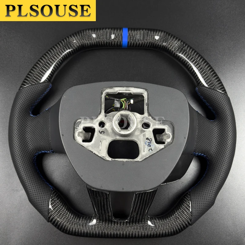 Fit For FORD FOCUS ST RS 2015 2016 2017 2018 Real Carbon Fiber Steering Wheel High Quality Sport Wheel Customized