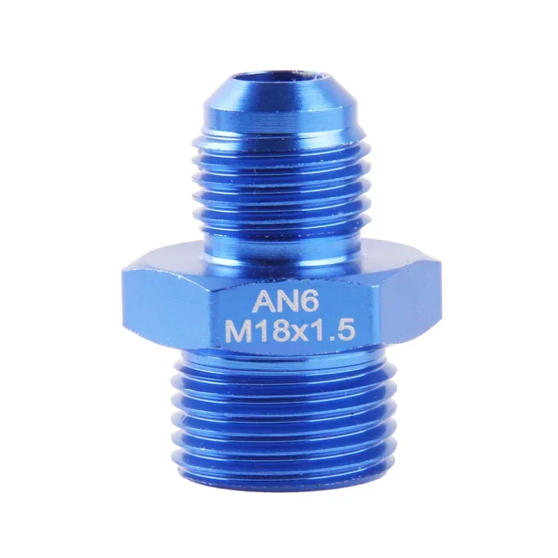 Straight Male -6AN 6AN AN6 AN-6 Flare To M18x1.5 Metric Fitting Aluminum