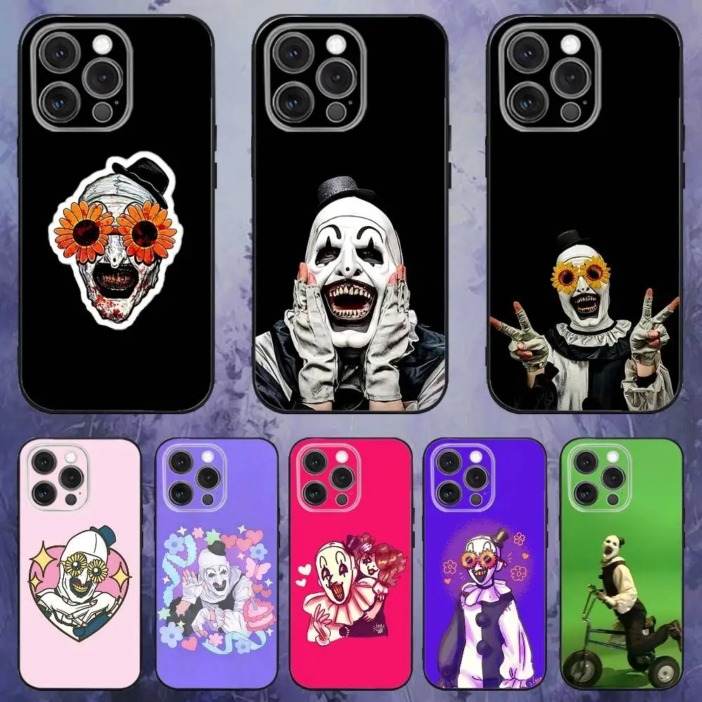 

Art the Clown horror T-Terrifie Phone Case For iPhone 16e,16,15,14,13,12,11,Pro,X,XS,Max,XR,Plus,Mini Soft Black Cover