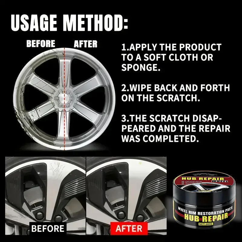 Kit de reparo de calotas GM, remove oxidação e arranhões da calotas, remodelação cromada, reparo de desbotamento, restaura o brilho original