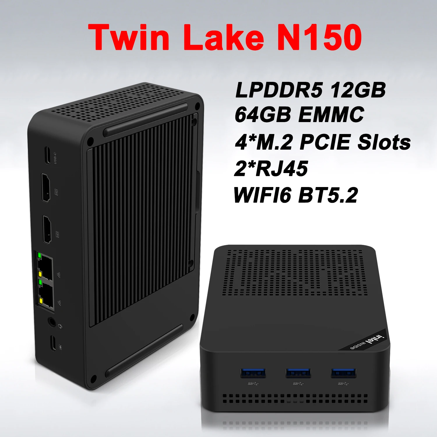 SZBOX EX4 Twin Lake N150 MINI PC Windows 11 Pro LPDDR5 12GB 64GB