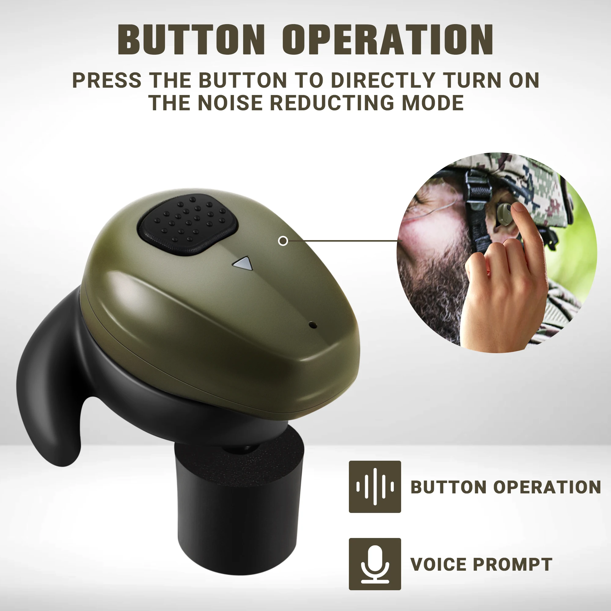 YHKEMA جديد التكتيكية EB10 بلوتوث سدادات إلغاء الضوضاء اطلاق النار سدادة الأذن لاقط الصوت سماعة إلغاء الضوضاء سماعة