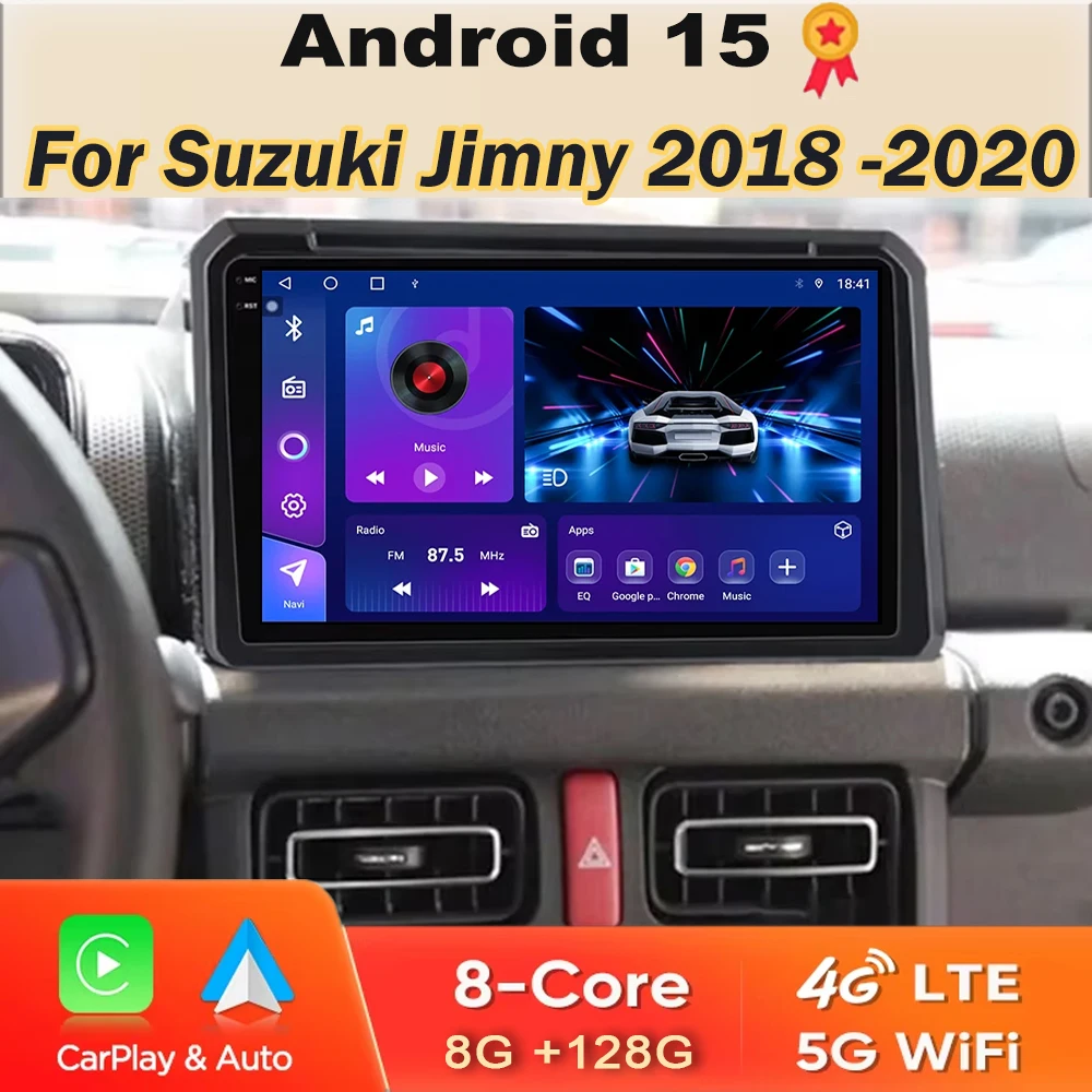 

Android 15 Car Radio For Suzuki Jimny 2018 2019 2020 Video Player GPS Navigation Carplay Auto DSP RDS NO 2Din Multimedia Stereo