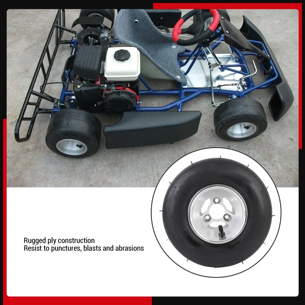 10x4.50-5 휠 타이어 펑크 방지 장기 지속 강화 트랙션 UTV 타이어 4PR 튜브리스 (고카트, 드리프트 트라이크, 잔디 깎는 기계용)