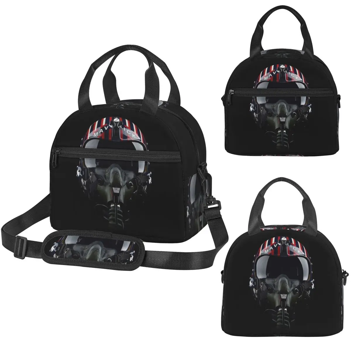 

Термосумка для обедов в стиле стимпанк с изображением пилота-истребителя, изолированная, для детей, школьная, герметичная, термобокс-тоут