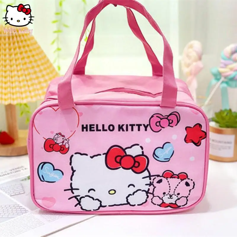 

Hello Kitty аниме Kid Sanrio Kuromi портативная большая емкость термоизоляция холодная изоляция Bento Kawaii уличная сумка для пикника