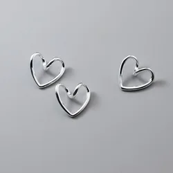 1pc/lot 925 Sterling Silver Sweet Cubic Heart Jewelry Charms 15x15.7mm S925 Silver Pendants DIY Nekclace Earrings Bracelets Make