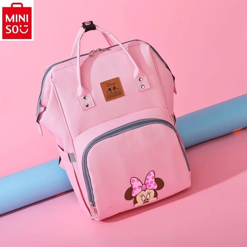 MINISO-Cartoon Print Mother and Baby Cartoon Purse, Disney Mother and Baby Mommy Bag, Oxford grill multifonctionnel, grande capacité, mode