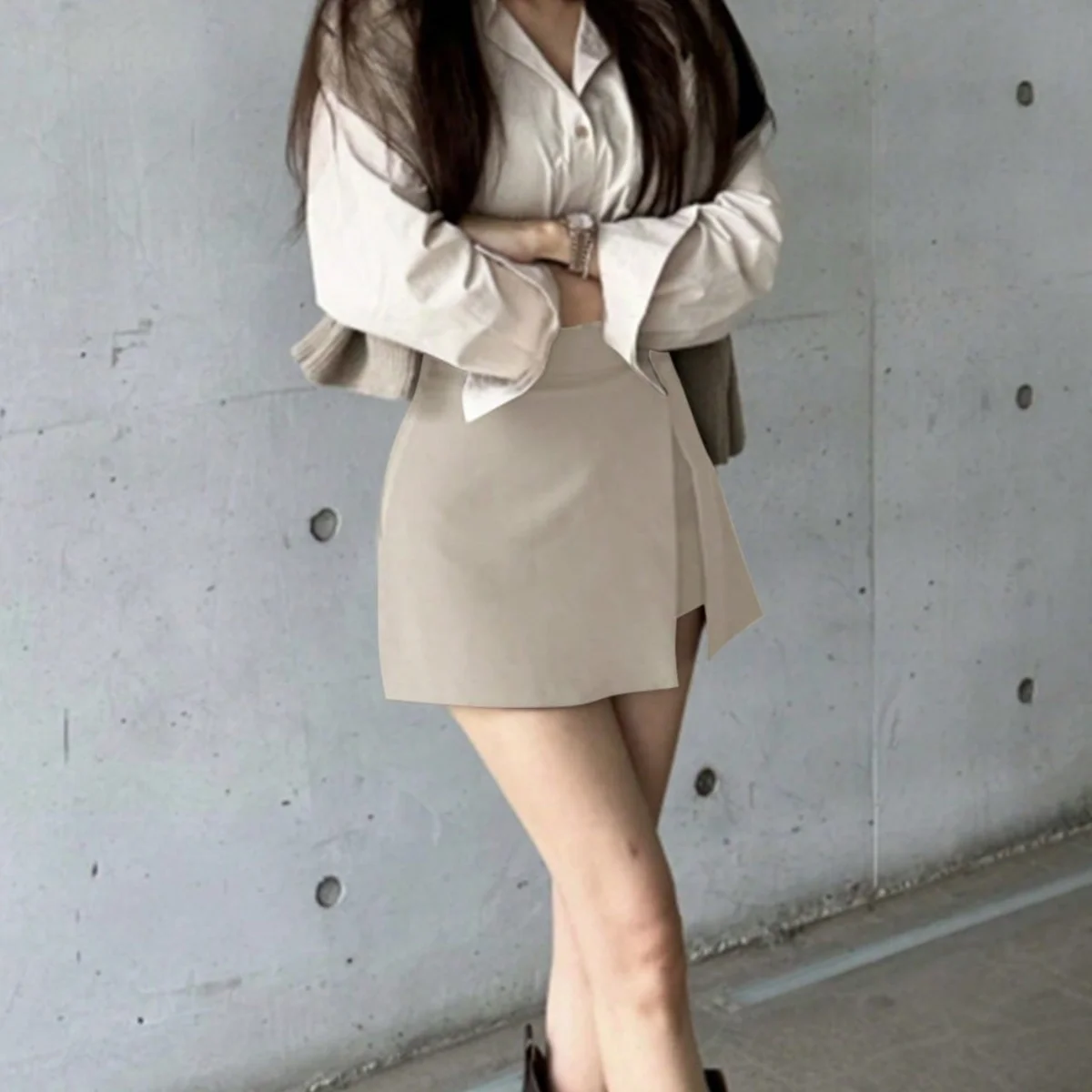 

Лето 2025: Юбка трапециевидной формы с высокой талией, шорты, юбка с разрезом, женская юбка Ropa Mujer, мини-юбки, одежда для женщин, офисная женская юбка