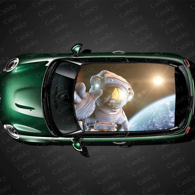 

astronaut Car roof sticker wrap racing SUV accessories packaging painting PVC car accessories graphic decals