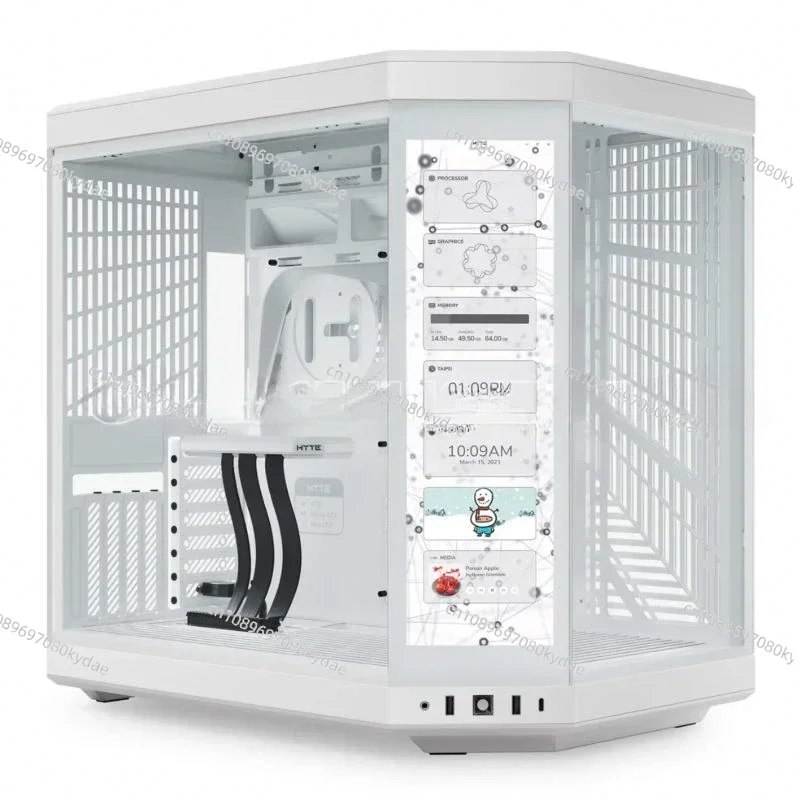 

Новый современный эстетический чехол HYTE Y70 Touch Dual Chamber ATX Mid Tower со встроенным сенсорным ЖК-экраном 2,5K