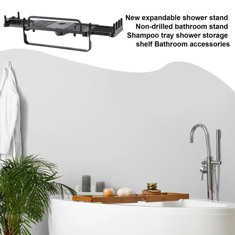 Shower Head Organizer Over The Shower Bathroom Shelf No Punching Shower Shelf Shower Hanger Organizer For Kitchen & Bathroom