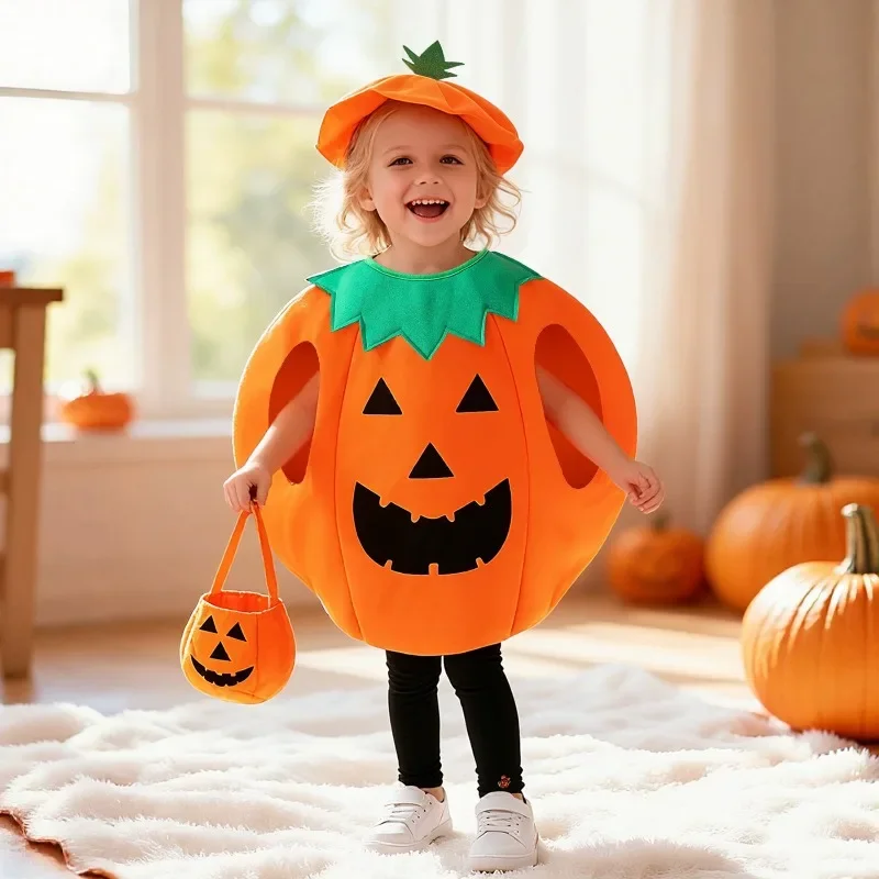 Newborn Baby Pumpkin Halloween Costume Romper Hooded Bodysuit Jumpsuit Onesie Ropa Bebes 0 a 12 Meses