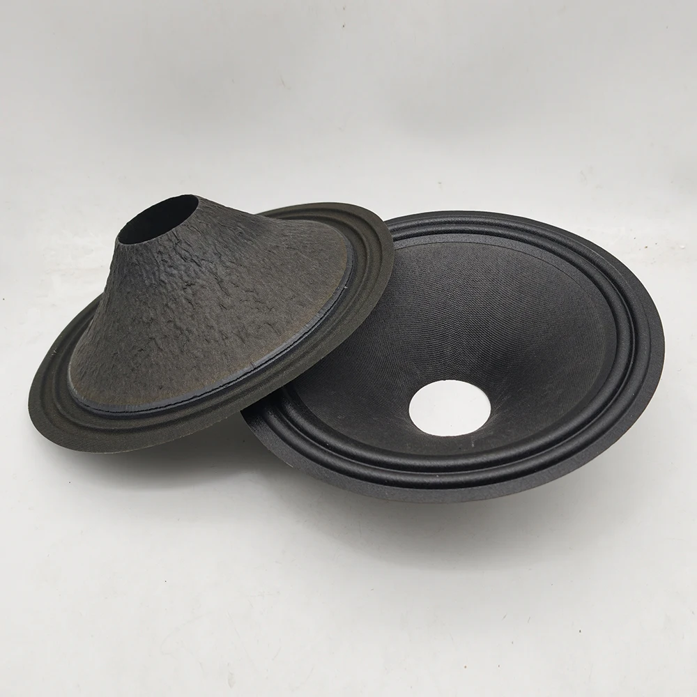 Cono de altavoz de 10 pulgadas (250 mm, 49,5 mm) con base de papel, woofer de tambor de papel con borde de tela de 2 anillos, piezas de reparación