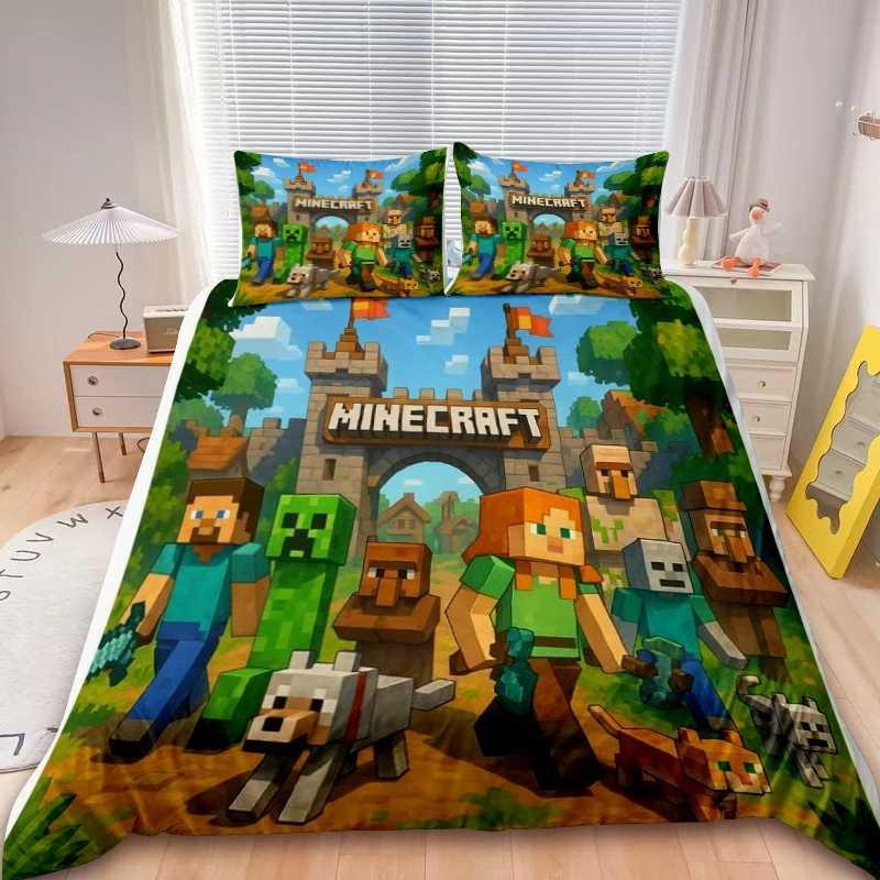 

Игра Мой мир пододеяльник Monster Hunters Minecraft комплект постельного белья пододеяльник с наволочками одиночный декор для детской спальни для мальчиков