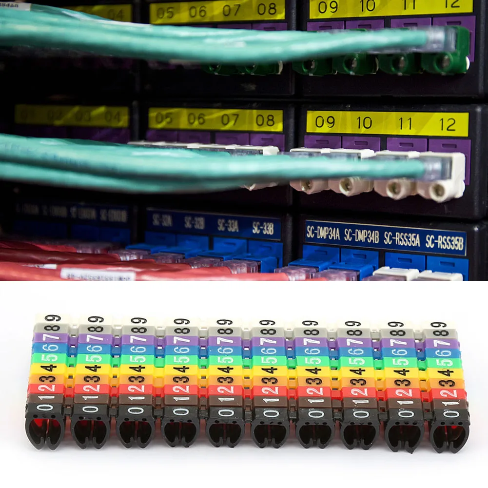 Cable Marker Cable Marker Tube Wire Number Digital Number Tube Wire Number Label Tube Cable Marker Colorful Cable Marker Set