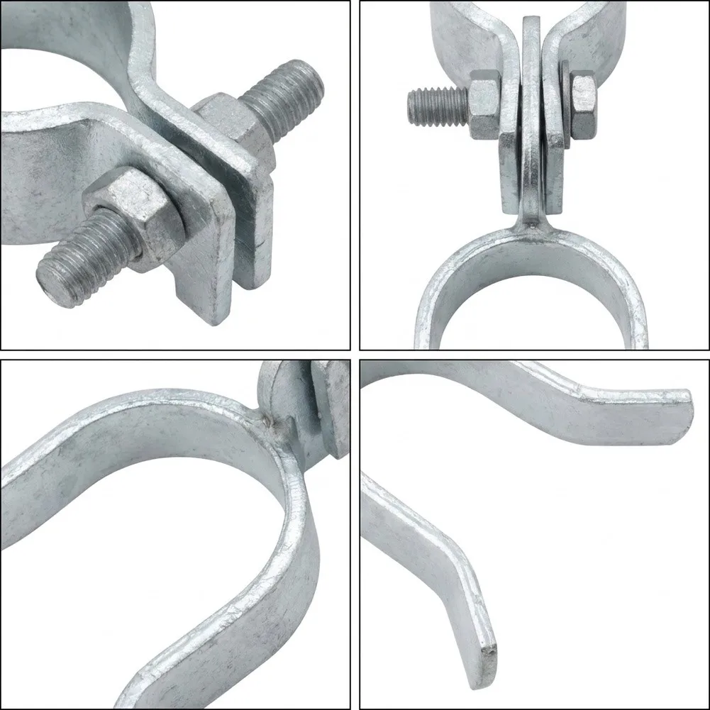 Fork Style Gate Latch 1-3/8in Galvanized for Chain Link Fence Frames with 90 Degree Motion and Rust Resistance
