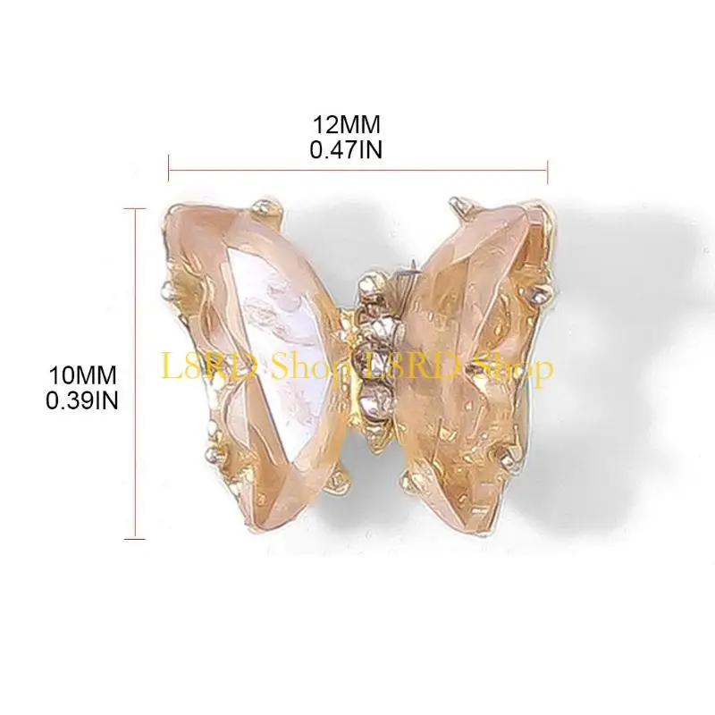 L8RD 12 CORES PROFISSIONAL CRISTAL ARTE PROFISSIONAL PARA VIDRO BORBERFLY PARA ACESSORES MANICURE MANICURA DO