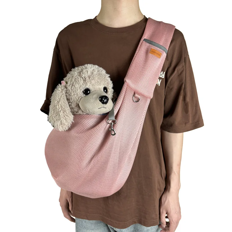 

Summer Pet Sling Carrier Breathable Mesh Crossbody Bag for Small Dogs Cats Lightweight Outdoor Travel Shoulder Backpack for Pet