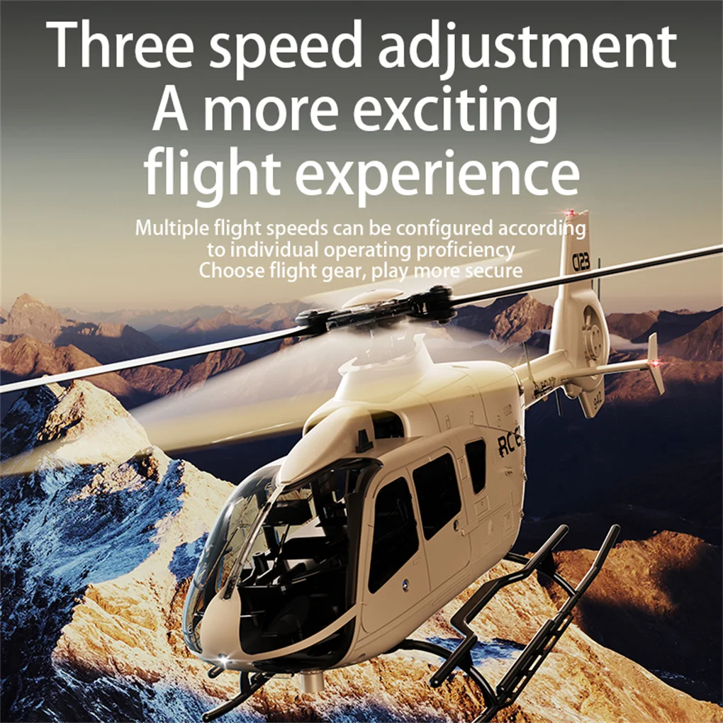 Helikopter RC C123 1/32, 6-kanałowy, dwu silnikowy bezszczotkowy, z bezpośrednim napędem, jednowirnikowy, bez stabilizatora, z optycznym systemem 3D, EC135