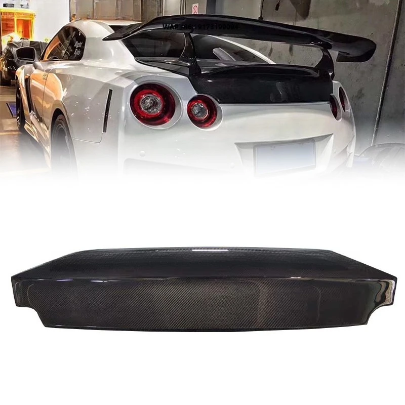 

2007 for GT-R R35 Body Parts High Quality Lightweight Carbon Fiber ZE REVOZPORT Style Ducktail Spoiler and Trunk Lid
