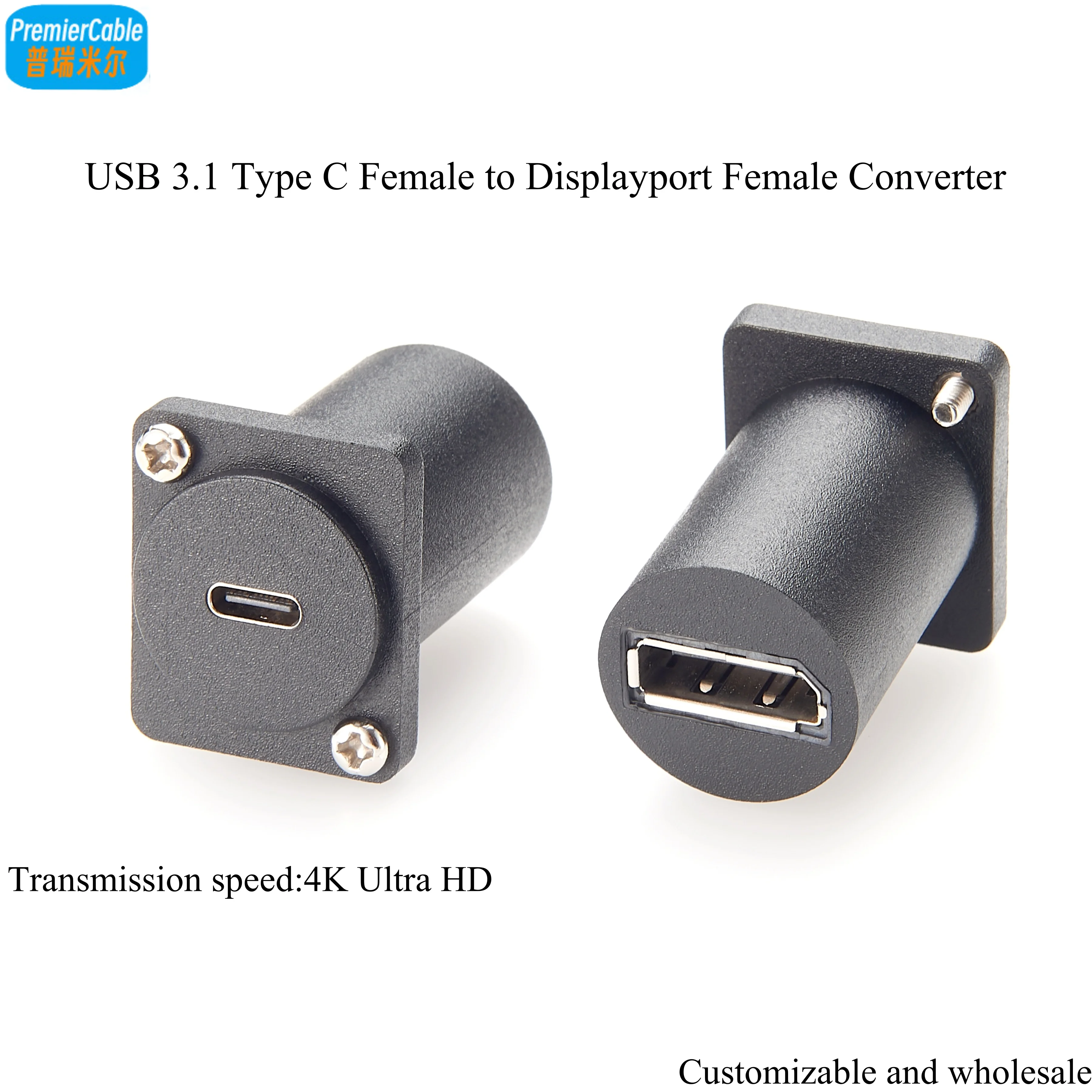 

D-Type USB 3.1 adapter type C female to DisplayPort DP Female USB C Female to DisplayPort Male Cable Adapter