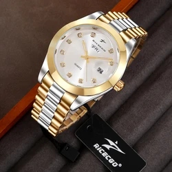 Stainless Steel Mens Watches Luxury Clock Business Vintage Wrist Watch Classic Casual Quartz Movement Couple Wristwatch