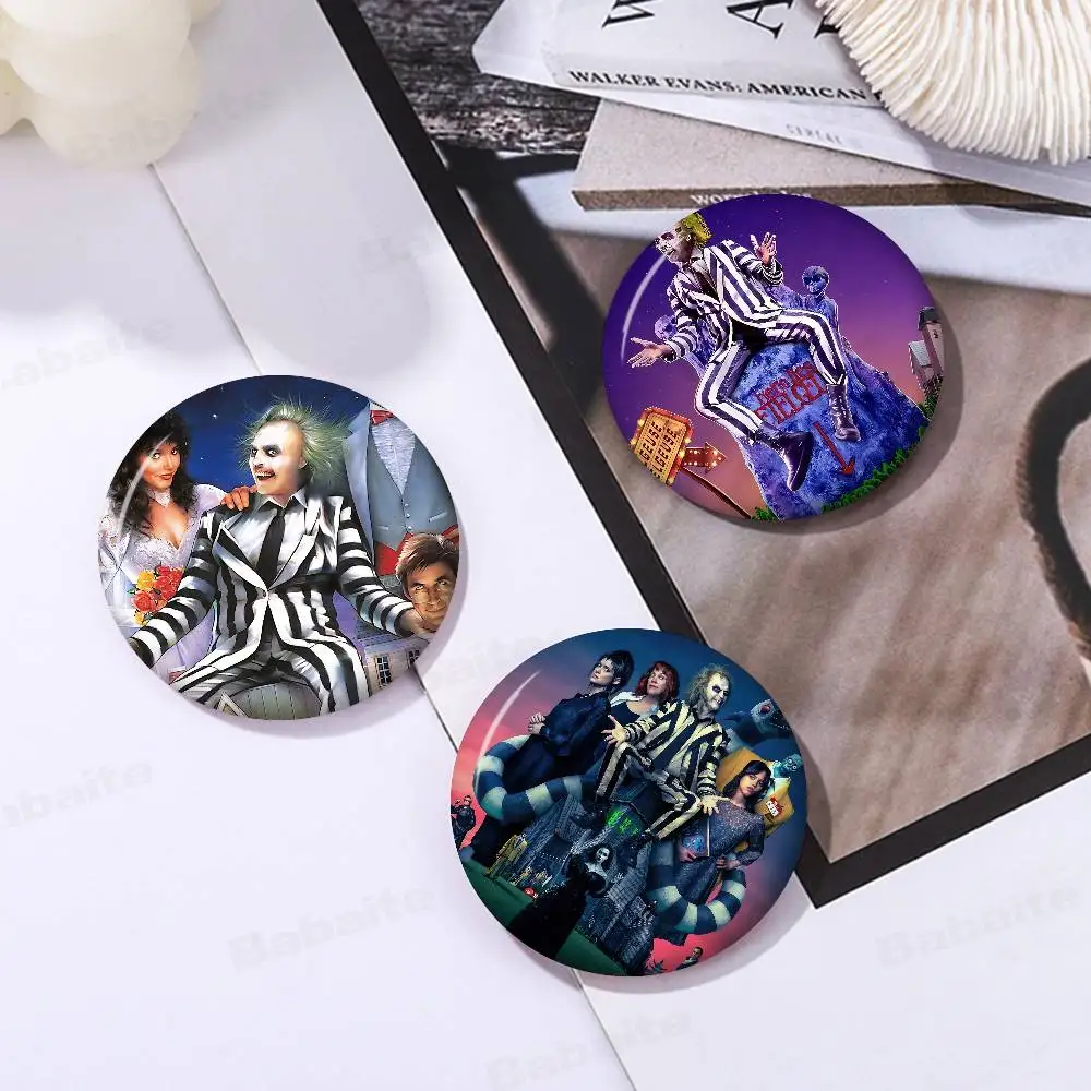 Horror B-Beetle Movies J-Juices New  Brooches Soft Button Pin Silly Gnarpy on A Skateboard Meme Badge Gamer Collection Gifts