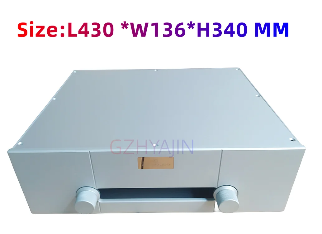 

Goldmund All aluminum amplifier chassis / Preamplifier case / AMP Enclosure DIY box Size:L430 *W136*H340 MM