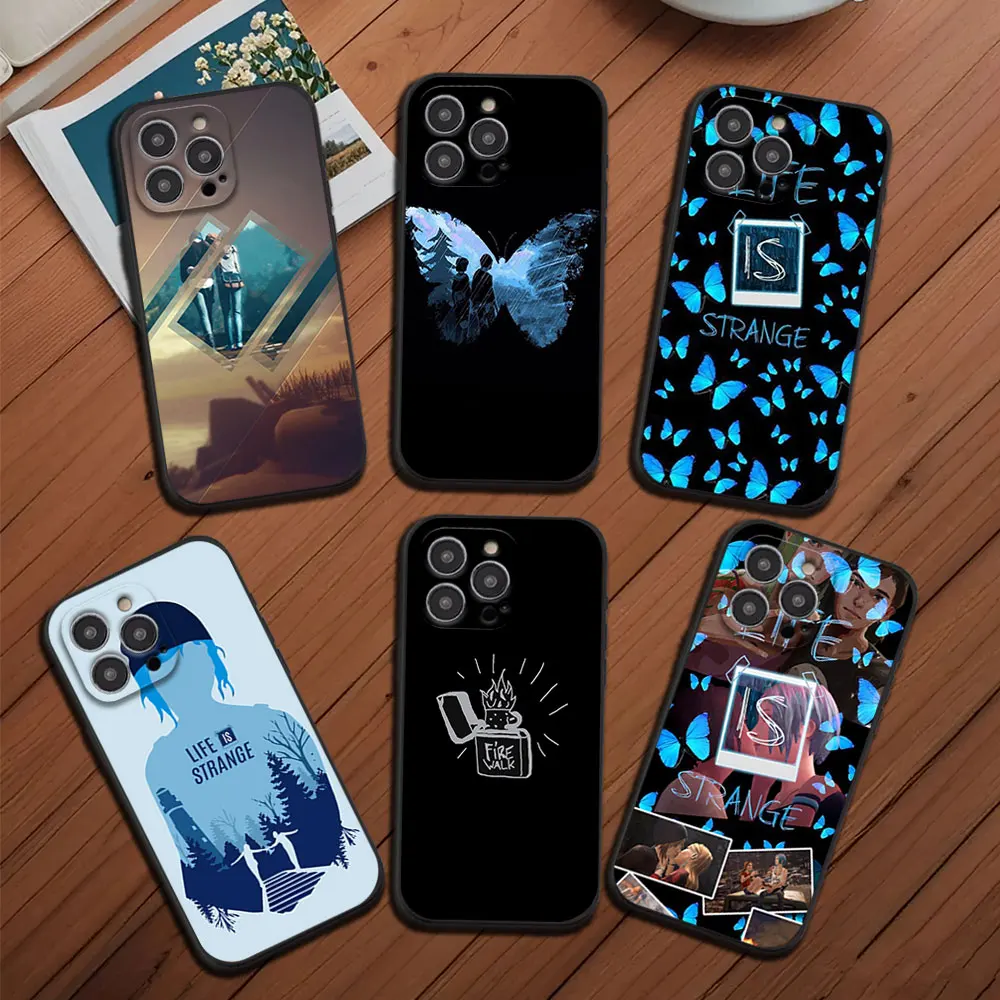 Game Life Is Strange Phone Case for iPhone 12 11 13 14 15 16 Max Pro Plus Black Soft Silicone shell