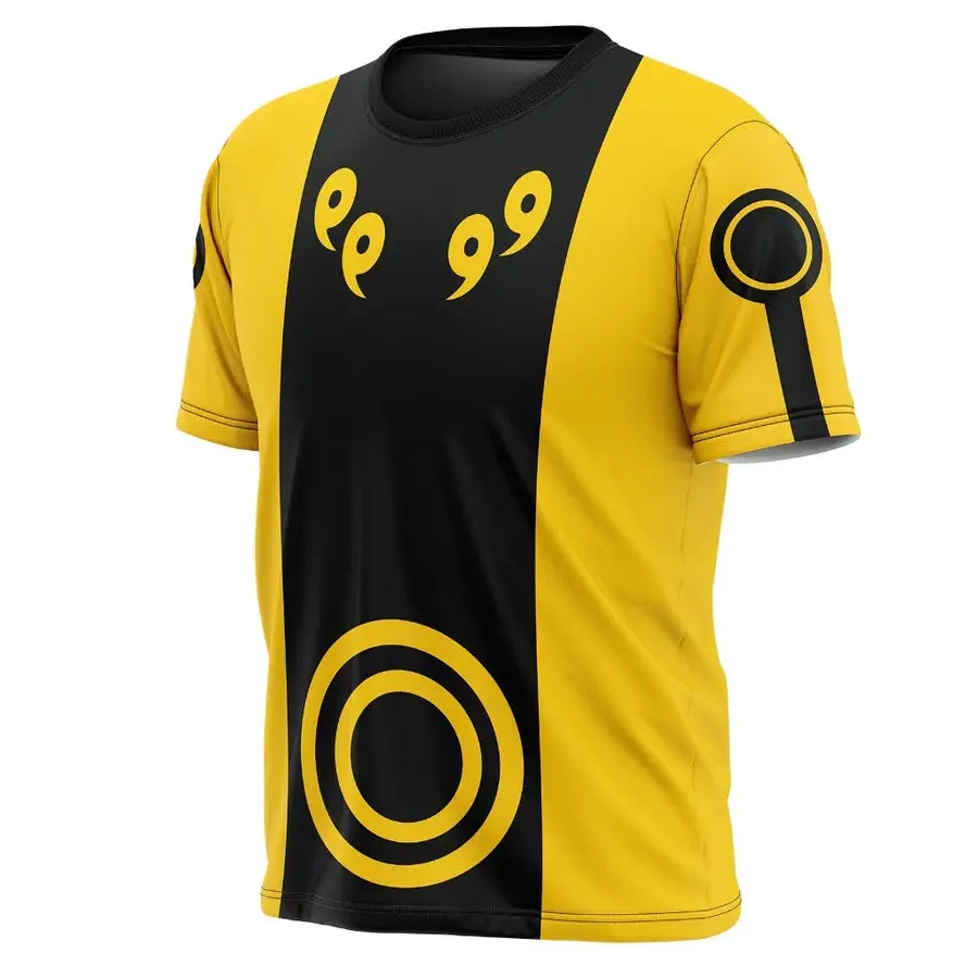 

Summer New Naruto Series Short Sleeved T-shirt Men Loose Streetwear Quick Drying Breathable Boys Naruto Uzumaki 3D Print Tops