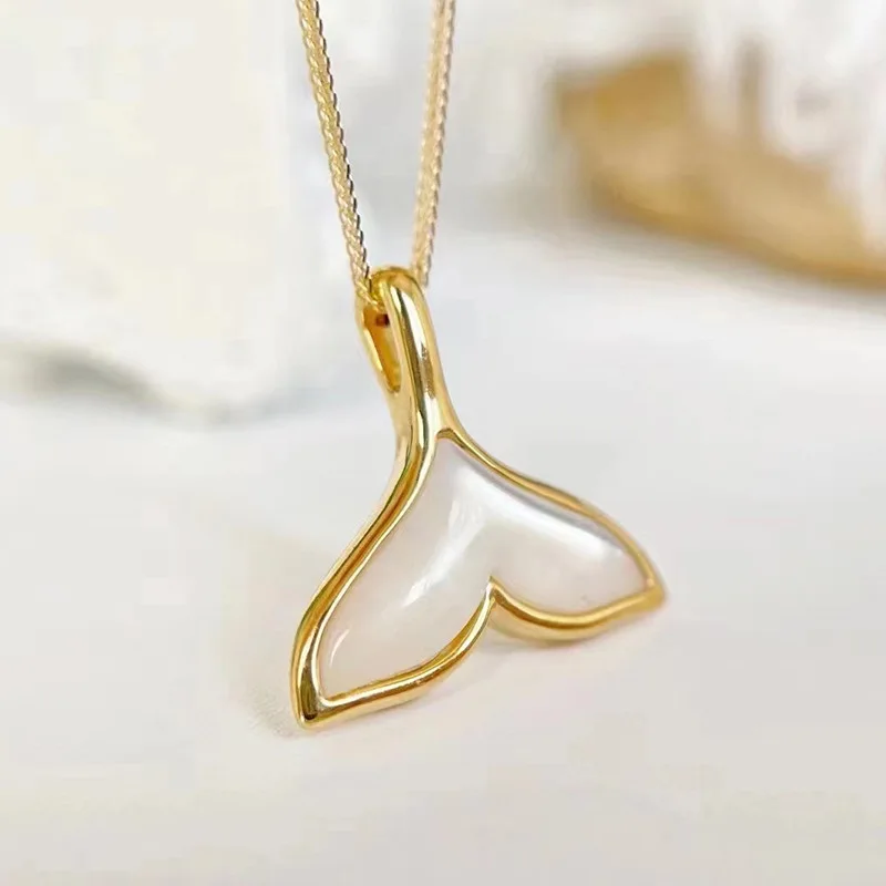 

Настоящее золото 18 карат, кулон с хвостом русалки для женщин, роскошный кулон AU750, ожерелье, ювелирные изделия, высококачественный подарок для банкета